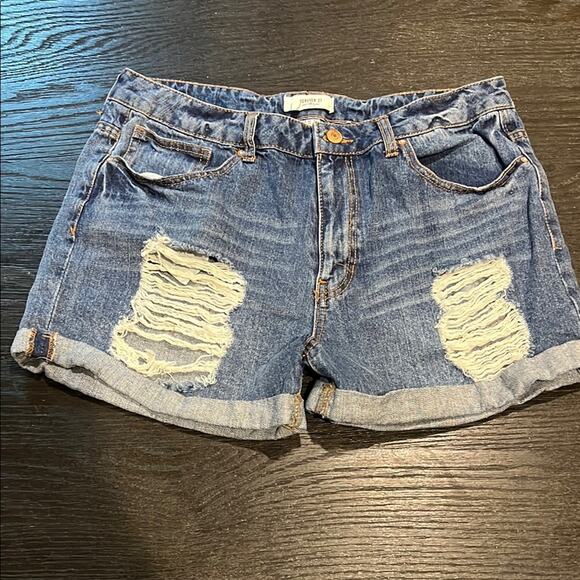 Denim Distressed Women Shorts - Picture 1 of 3